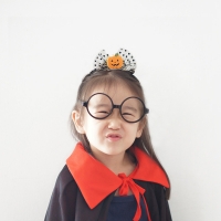 Girl Hair Clip Bow Pumpkin Halloween (GHP9075)